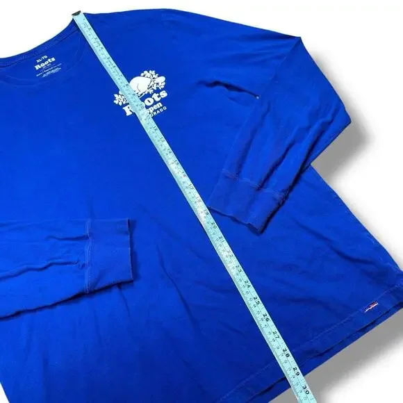 Roots Aspen Colorado Royal Blue Beaver Long Sleeve Tee - Picture 8 of 8